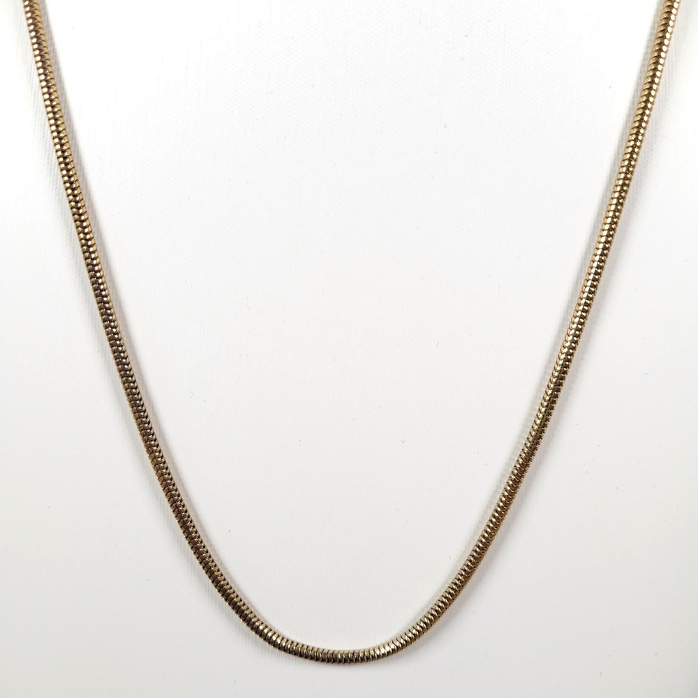 Whiting Davis Gold Tone Snake Chain Necklace Minimalist Style 20 Inch